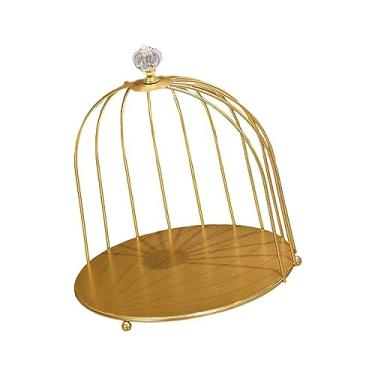 Imagem de Organizador de c?moda de de, suporte de maquiagem de banheiro, batom de perfume nórdico cosméticos rack de armazenamento de ferro, ouro branco 2 camadas/799(Ouro 1 nível)