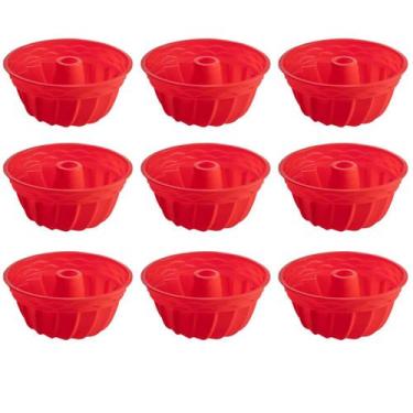 Imagem de Jogo 9 Assadeiras Redonda Espiral Silicone Sortida Silicone - QUALITY 