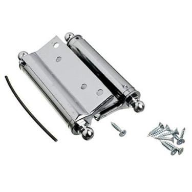 Imagem de Dobradiça vai e vem 4" em zamac união mundial, Cromo Acetinado