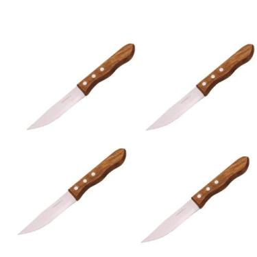 Imagem de Quatro Facas Jumbo Churrasco - Madeira - 25cm - Simonaggio