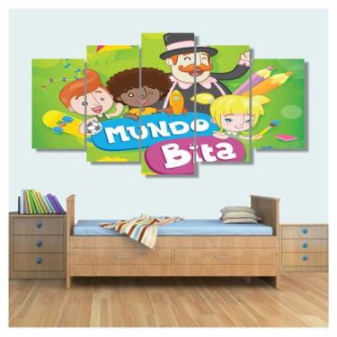 Imagem de Quadro Decorativo Mundo Bita 130x63 em tecido - Wall Frame