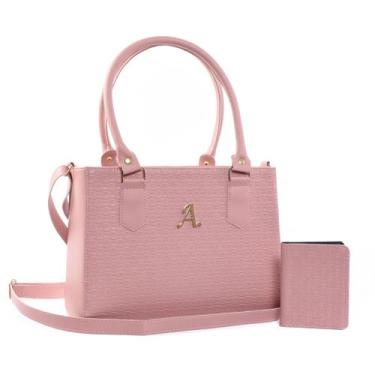 Imagem de Kit Bolsa Feminina De Ombro Transversal Alça Ajustável + Carteira - A 