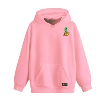 Imagem de Blusão Moletom Canguru Saturno Et Infantil Personalizado com Capuz e B