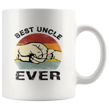 Imagem de Panvola Best Uncle Ever From Niece Nephew Brother Sister Family Fathers Day For New Uncles Guncles Funcles Tio Bearded Uncle Cool Funny Drinkware Cup Novelty Ceramic Coffee Mug Branco (325 ml)