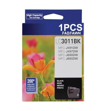 Imagem de Cartucho de tinta de alto rendimento LC3011BK (preto, 1PK), substituição compatível para impressora Brother MFC-J497DW MFC-J491DW MFC-J895DW MFC-J690DW