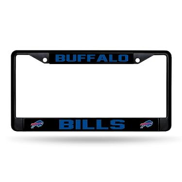 Imagem de Rico Industries Moldura preta cromada NFL Football Buffalo Bills com inserções impressas 30,48 cm x 15,24 cm acessório automotivo para carro/caminhão