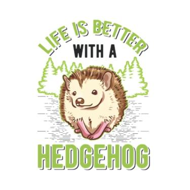 Imagem de Hedgehog Notebook: Life Is Better With A Hedgehog / 6x9 Inches / 120 graph Sites