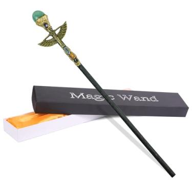 Imagem de Bubbmi Witch Magic Wand，Wizard Halloween Christmas Cosplay Accessories Sorcerer Collection Witchcraft Props with Gift Box (Wing lvsongshi)