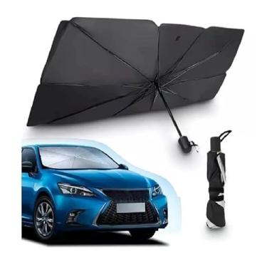Imagem de Guarda-sol de para-brisa de carro, capa de para-brisa, Painel Guarda Sol Proteção Solar Uv, com Isolamento Térmico, Retrátil, Protetor Térmico Para Carro