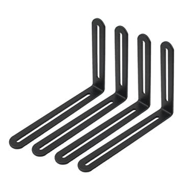 Imagem de Ulifestar 4 Peças De Suporte De Canto Ajustável Em Forma De L, Suporte De Ângulo Reto De Junta De Aço Inoxidável Espesso Para Serviços Pesados, Suporte De Prateleira Com Fenda Em L Para Caixa De Pc, F