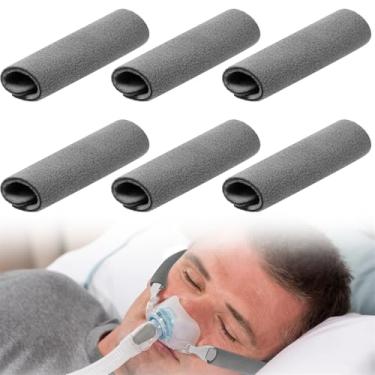 Imagem de Yeasing Capas para Tiras de Cpap, Pacote com 6 Unidades, Capa para Máscara de Cpap, Almofadas Universais para Tiras de Cpap, Almofadas Confortáveis para Tiras de Cpap, Almofadas para Capacete de Cpap
