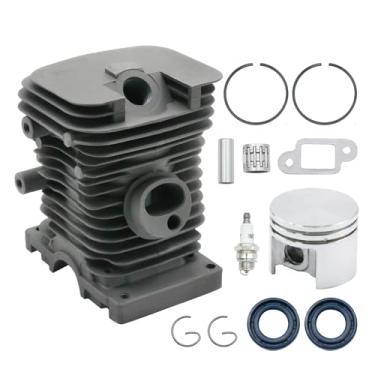 Imagem de DUZFOREI Pistão cilíndrico 1130 020 1208 38 mm pino 10 mm vedação de óleo de vela de ignição, substituição para motosserra Stihl 017 018 MS170 MS180 MS 170 180, substitui 9639 003 1585