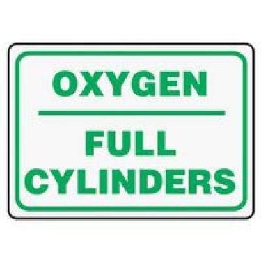 Imagem de Accuform Placa de segurança "Oxigênio - cilindros completos", plástico, 18 x 25 cm (MCPG573VP)