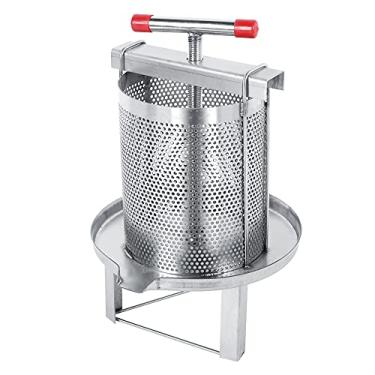 Imagem de Extrator de Mel de Aço Inoxidável Com Filtro de Malha - Prensa de Mel Sem Pintura de Qualidade Alimentar para Separação Eficiente de Cera, Embalagem de Espuma Disponível Mediante