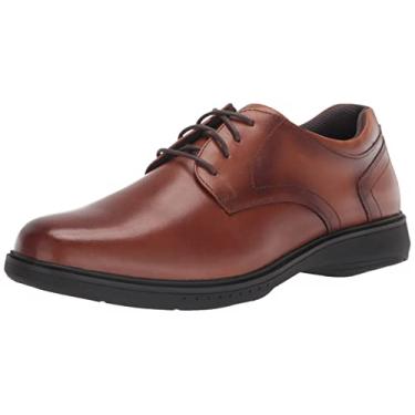 Imagem de Nunn Bush Sapato Oxford masculino Pro Plain Toe com tecnologia confortável antiderrapante Kore, Conhaque, 8.5 Wide