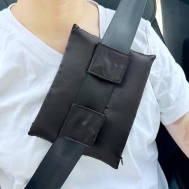 Imagem de Almofada de cinto de segurança pós-cirurgia de cetim sedoso para pós-cirurgia cardíaca aberta bypass protetor de marcapasso, presente de recuperação de transplante, cintos de segurança suaves e