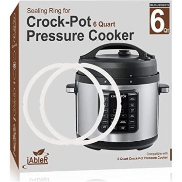 Imagem de iAbler Anel de Vedação Original Compatível com Panela de Pressão Crock-Pot Quart E 6 Quart Junta de Substituição para Crock Pot 6 Qt Anel de Vedação de Silicone - 2 Pacotes