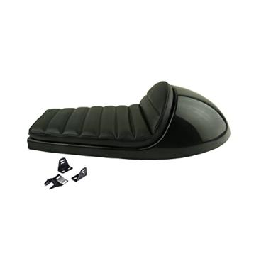 Imagem de TADAFA Corcunda Retro Motocicleta Cafe Racer Assento Estilo Vintage Almofada Sela Para Motocicleta Retro Olhar Modificação (A-Preto01)