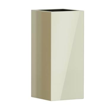 Imagem de Vaso Fibra De Vidro Quadrado Texas G 80cm Caixa Grande Decorativo (Champagne)