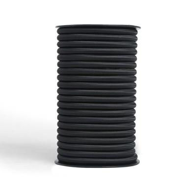 Imagem de Zakous Cordão elástico forte e durável – Cordão elástico de 0,9 cm x 15,2 m, corda elástica para caiaque, cordões elásticos de choque para consertar postes de barraca, faça você mesmo, amarrar, preto