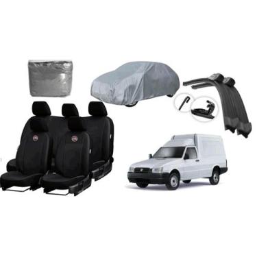 Imagem de Kit de Capa de Couro + Limpador de Parabrisa para Fiorino 96-07 + Capa