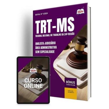 Imagem de Apostila TRT-MS 2024 - Analista Judiciário - Área Administrativa - Sem