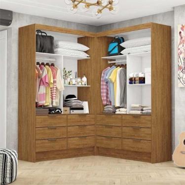 Imagem de Closet Casal Duplo Sevilha Premium Com 12 Gavetas Freijó - CARIOCA MÓV