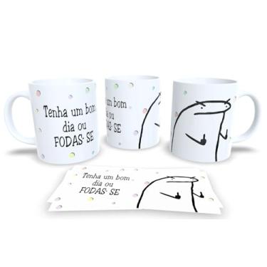 Imagem de Caneca Branca de Porcelana Personalizada Frases Engraçadas Divertidas Humor Pack12 (Tenha um bom dia)