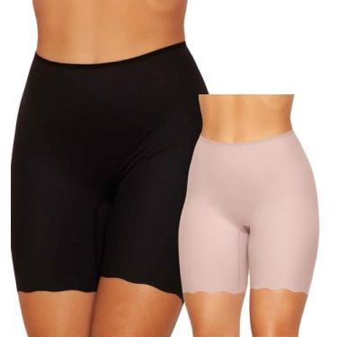 Imagem de Kit 2 Calcinha Shorts Bermuda Com Forro Em Algodão Sem Costura Corte a
