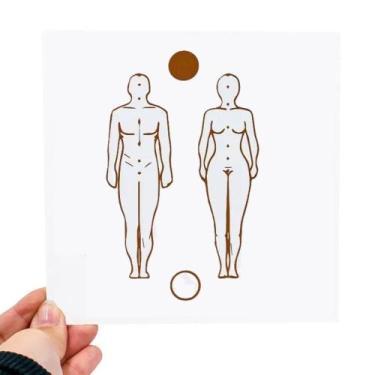 Imagem de Placa Grafico Figura Humana Frente PVC 15x15cm - Radionica Radiestesia