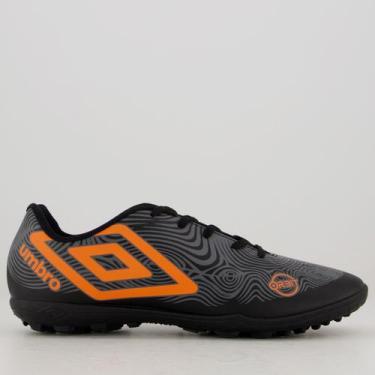 Imagem de Chuteira Umbro Orbit Society Preta e Laranja, 41