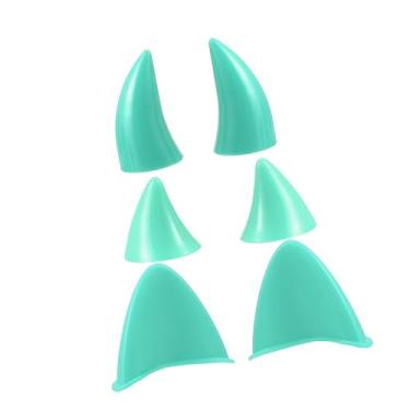 Imagem de REPAIROCK 1 conjunto de acessórios estilo orelhas de gato capacete chifre de diabo decoração vara com ventosa capa de capacete adesivo para motocicleta bicicleta scooter azul auto peças de reposição