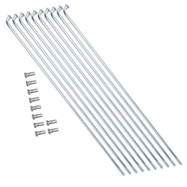 Imagem de Raios de Bicicleta de Ferro Manganês 13g 2,2 Mm 10pcs Acessórios de Triciclo de Bicicleta (190mm)