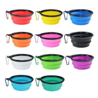 Imagem de Comedouro Bebedouro Retrátil Portátil Pet Cão Gato Coelho - Petitinhas