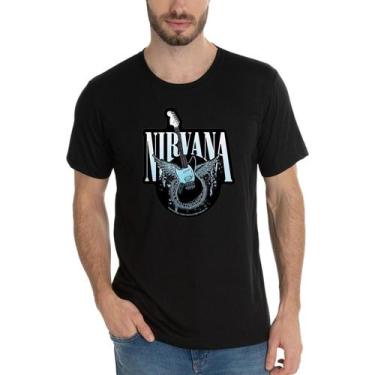 Imagem de Camiseta Masculina Nirvana Banda Rock Camisa Algodão - DTF - SEMPRENAL