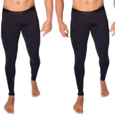 Imagem de Kit 2 Calça Térmica Proteção Uv Vekyo Segunda Pele Moda Fitness Tamanho:P;Cor:;Gênero:Homem-Masculino