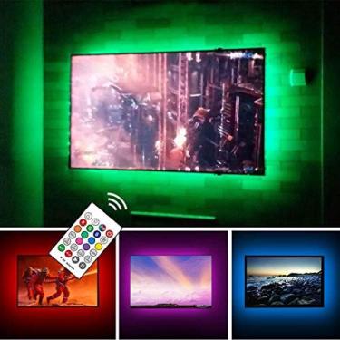 Imagem de USB Alimentado LED Strip Luzes TV Backlights Kit para TV de 50 a 55 polegadas - Sony LG Samsung Monitor Smart TV Suporte de Parede Stand Work Espaço D
