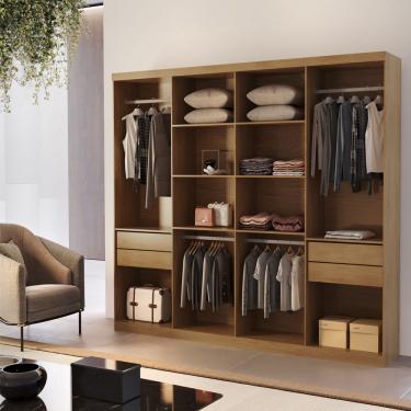 Imagem de Closet Casal Hera Gold 4 gavetas 8 Prateleiras mdp Rufato