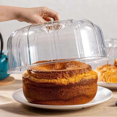 Imagem de Boleira Elegance Redonda Com Tampa 30cm Branca Em Policarbonato Linha Profissional Cook Vem