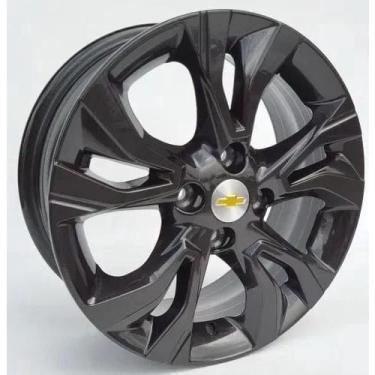 Imagem de Kit 4 Rodas Aro 15x6 4x100 Onix 2022 Preta Krmai S35