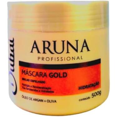 Imagem de Máscara Dubai Gold: 500g – Reconstrução Ouro para Cabelos Danificados