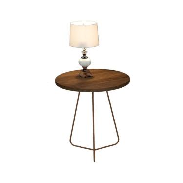 Imagem de Mesa Centro Luxo 8004 Nature Pés Ferro Preto JB Bechara