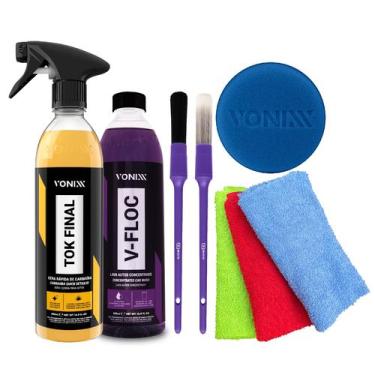 Imagem de Kit Lavagem Profissional Vonixx Cera Tok Final Shampoo V floc pincel a