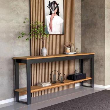 Imagem de Aparador Sala Industrial 180cm c/ Gaveta Dalla Costa 100%MDF - Pradel 