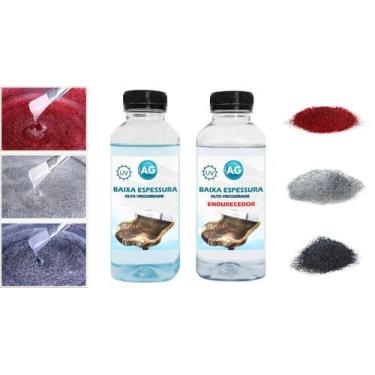 Imagem de Resina Baixa Espessura 1KG + 3 Glitters - Resinas ag
