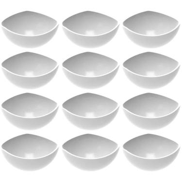 Imagem de 12 Potes de Sobremesa Doces Branco Avulso 265ml Plástico Trio Crippa Tigela Unitária