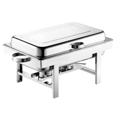 Imagem de Rechaud Triplo com Tampa Aço Inox 7,5L com 3 Cubas 1/2 Gastronômico Hotel Restaurante