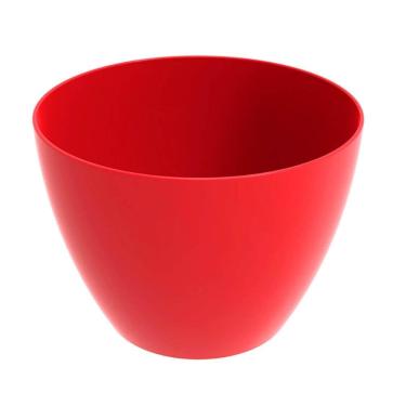 Imagem de Tigela Redonda Grande 6,2L Vermelha Crippa Travessa Servir Salada Frutas Pratos Quentes
