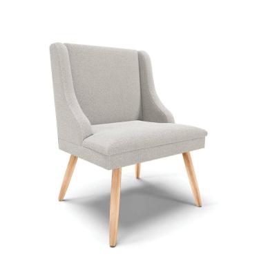 Imagem de Cadeira Sala De Jantar Pé Palito Natural Liz Bouclê Cinza D03 - D`rossi