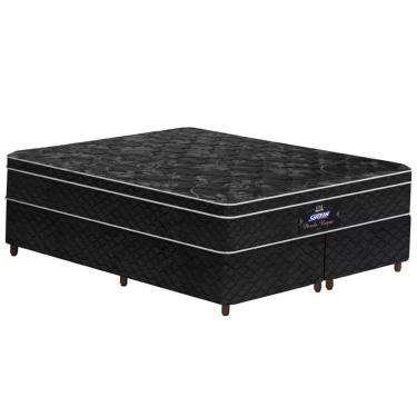 Imagem de Conjunto Box Colchão+base Pérola Negra Molas Ensacadas Gazin 158x198x71